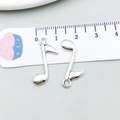 Pendentif note de musique en alliage argenté pour la création de bijoux DIY - Croche (10791) / 1 Pièce (8x24mm) / Argent antique