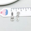 Pendentif violon en alliage argent antique avec vues avant et arrière pour bijoux - Forme Guitare (11207) / 1 Pièce/Paquet (8x20mm) / Argent antique