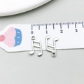 Pendentif note de musique en alliage argenté pour bijoux DIY, bracelets et colliers - Note de Musique (11236) / 1 Pièce/Paquet (9*14mm) / Argent antique