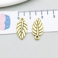 Antikgoldener Blattanhänger mit detaillierter Blattaderung für DIY-Schmuck - Antikgold Laub-Stil (19870)