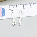 Pendentif clé en alliage argenté pour bijoux DIY, breloque outil de 2,8 cm, lot de 2 - Clé en Argent Antique (11184)