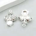 Pendentif batterie en alliage argenté pour la création de colliers et de bracelets DIY - Style Batterie (20911) / 1 Pièce (20x16mm) / Argent Brillant