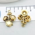 Antikgoldener trommelförmiger Legierungsanhänger mit Prägedetails für DIY-Schmuck - Antikgold Schlagzeug-Stil (20878)