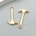 Goldener Hammer Anhänger aus Legierung für DIY Schmuckherstellung und Halsketten - 1 Stück KC Gold Hammer Form (20422)
