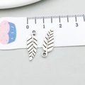 Antiksilberne Blattanänger aus Legierung für DIY-Schmuck mit Blattader-Textur - Antiksilber Blatt (10407)