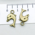 Delfin-Anhänger aus antiker Bronze für DIY-Schmuck mit Maßstab-Anzeige - Delfin (20715)