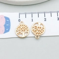 Pendentifs arbre de vie dorés en alliage pour création de bijoux DIY 1,2 cm - Arbre de Vie Rond (19915) / 11*13mm