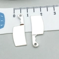 Ciondolo a mannaia in lega d'argento per gioielli fai da te, misura circa 2,1 cm - 1 pezzo Coltello Argento Brillante 24*10mm (1.3g) (20408)