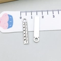 Pendentif règle en alliage argent antique pour création bijoux DIY et accessoires bracelet - Règle en Argent Antique (12157-2)