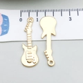 Pendentifs guitare électrique dorés pour création bijoux DIY, breloques musicales de 3,2 cm - Guitare (20930) / 1 Pièce (12x31mm) / Or KC