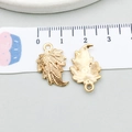 Pendentifs en forme de feuille dorée pour bijoux DIY avec textures de nervures de feuilles - Feuille (19918) / 13*20mm