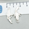 Ciondolo a forma di coltellino multifunzione in lega argento con trama a griglia DIY - 1 pezzo Coltello Pieghevole Argento Brillante 25*11mm (1.5g) (20411)