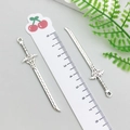 Silver sword charms for DIY jewelry making, 7cm fantasy alloy pendants for necklaces - Antique Silver Sword (16174)