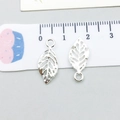 Silberne Legierung Hohlblatt Anhänger mit feinen Adern für DIY Schmuck 1,8cm - Hell Silber Blatt (19897)