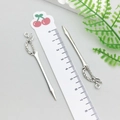 Antique silver sword alloy charms 7.5cm long for DIY necklace and jewelry making - Antique Silver Sword (16175)