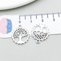 Lebensbaum Anhänger in Antik-Silber für DIY-Schmuck, 2,1cm Durchmesser Legierungszubehör - Antiksilber Runder Lebensbaum (11270)