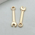 Vergoldete Legierung Schraubenschlüssel Anhänger für DIY Armbänder und Halsketten - 1 Stück KC Gold Schraubenschlüssel Form (20429)