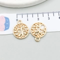 Pendentif Arbre de Vie doré en alliage pour bijoux DIY, design rond de 1,5 cm - Arbre de Vie Rond (19921) / 15*18mm