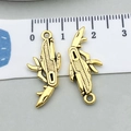 Colgante herramienta navaja plegable de aleación dorada vintage para joyas DIY con regla - Navaja Plegable de Oro Antiguo (20394)