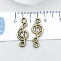 Ciondoli nota musicale chiave di violino in bronzo retrò per collane e gioielli fai da te - Chiave di Violino (20900)