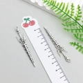 Antique silver alloy sword charms for DIY jewelry making, 5.5cm length with relief patterns - Antique Silver Sword (16177)