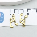 Goldene Musiknoten Anhänger aus Legierung für DIY Schmuckherstellung Zubehör - Antikgold Doppelnote (20888)