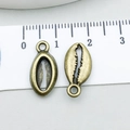 Antike Bronzelegierung Muschel-Anhänger für DIY-Schmuck mit Lineal zum Größenvergleich - Muschel (20723)