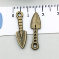 Vintage bronze shovel charms for DIY jewelry making, 2.5cm mini tool pendants - Shovel (20439)