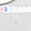 Zilveren naainaald hangers van legering voor DIY sieraden met grote oog details - Antiek Zilveren Naaldkop Stijl (15728)