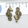 Antike Bronze Seepferdchen Anhänger aus Legierung für DIY Schmuck, 2,5 cm Vintage Design - Seepferdchen (20724)