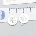 Silberne Lebensbaum Anhänger aus Legierung mit My Family My Love Gravur für DIY Schmuck - Hell Silber Runder Baum Des Lebens (19902)