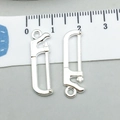 Ciondolo mini seghetto in lega d'argento per gioielli fai-da-te con dettagli seghettati - 1 pezzo Sega Argento Brillante 25*8mm (1.1g) (20417)