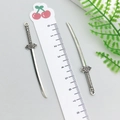 Antique silver katana sword pendant for DIY jewelry making, 7.5cm alloy charm - Antique Silver Sword (16187)