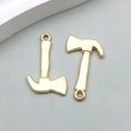 Axt-Anhänger aus hellgoldener Legierung für DIY-Schmuck und Kettenzubehör - 1 Stück KC Gold Axt Form (20434)