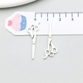 Antiek zilveren naaischaar hanger legering bedel voor DIY sieraden maken 30mm maat - Antiek Zilveren Schaar Stijl (16942)