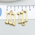 Antikgoldener Notenanhänger aus Legierung für DIY-Armbänder und Halsketten - Antikgold Tripelnote (20891)