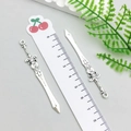 Antique silver fantasy sword pendants for DIY jewelry making, 75mm to 80mm long - Antique Silver Sword (16189)