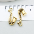 Antikgoldener Saxophon-Anhänger aus Legierung für DIY-Schmuck, 2,5 cm Vintage-Stil - Antikgold Saxophon-Charm (20892)