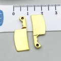 Colgante de cuchillo de cocina dorado para joyería DIY, accesorio pulido de 20 mm - Cuchillo de Oro Antiguo (20400)