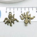 Antik-Bronze Oktopus Anhänger mit lächelndem Gesicht für DIY-Schmuck und Halsketten - Oktopus (20727)