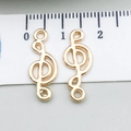 Pendentifs clé de sol dorés en alliage pour bijoux DIY, breloques musique de 2,5 cm - Symbole de Musique (20942) / 1 Pièce/Paquet (8x20mm) / Or KC