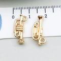 Pendentifs instruments de musique dorés mesurant 2cm sur une règle de mesure - Instrument Trompette (20944) / 1 Pièce (17x7mm) / Or KC
