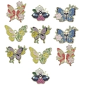 Bunte Schmetterling- und Mottenanhänger aus Emaille in fünf Designs für DIY-Schmucksets - Gemischte Schmetterlingsserie (SN937)