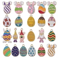 20pcs colorful enamel Easter egg and bunny alloy pendants for DIY jewelry making - Mixed 22 Pieces Easter Series (SN928)