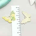 DIY Schmetterling Anhänger mit gelb-rosa Emaille und Blumenmuster für Schmuckherstellung - Gelber Schmetterling (19321) / 23*32mm