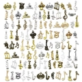 Assortiment de breloques vintage en alliage instruments de musique et notes de musique - Série Musique Mixte (SN898) / Pack de 100