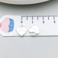 Ciondoli a cuore in argento con incisione Love e scala graduata, accessori fai-da-te 1 cm - Stile Cuore con Lettera (19957)