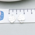 Ciondolo a cuore argento con incisione Thank You e scala di misurazione - Cuore Lettera in Argento Lucido (19959)