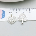 Ciondoli a cuore traforati in argento con filigrana, misura 1.5x2cm su metro a nastro - Cuore Traforato (19968)