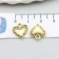 Antikgoldene Herz und Spaten Legierungsanhänger mit Blumenmuster für DIY Schmuckdesign - Antikgold Herzmotiv (19986)